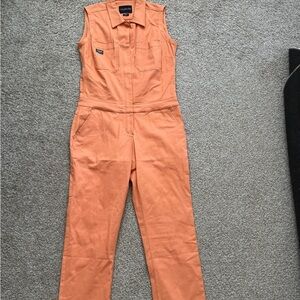 Wildfang Essential Sleeveless Coverall, Orange, medium, NWOT